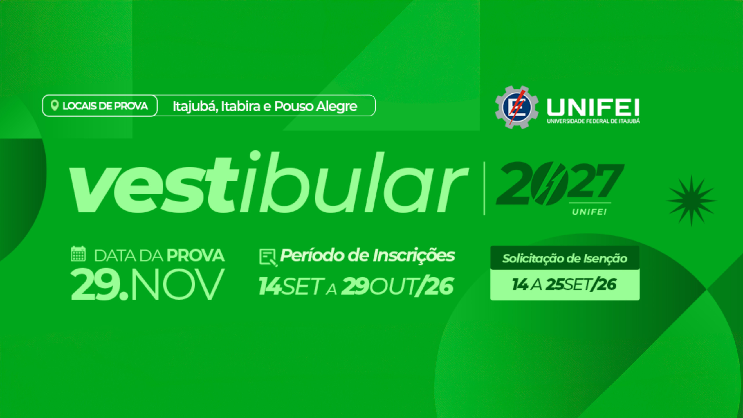Vestibular UNIFEI 2027: confira as datas e prepare-se